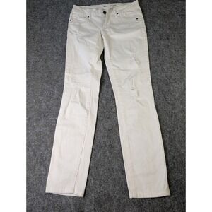 A2 Jeans by S.A. Jeans Womens White Distressed Ankle Skinny Jeans Size 3 EUC